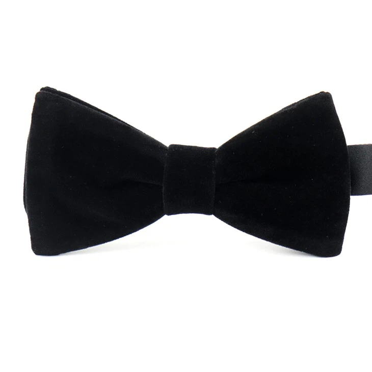 Black Velour Bow Tie